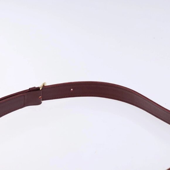 CARTIER Must Line Shoulder Bag Leather Bordeaux Gold Auth - Picture 10 of 16